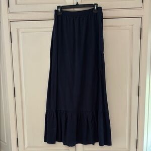 Juicy Couture Black Trumpet Maxi Skirt with Ruffled Hem